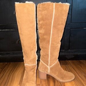 UGG Chestnut Suede Heeled Boots